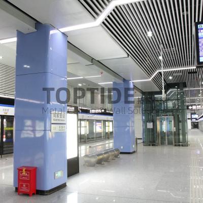China Coloured Suspended Ceiling Tiles White Floating Aluminium Strip False Ceiling for sale