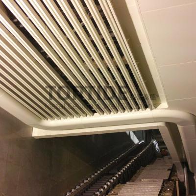 China Customized Extruded Acoustical Baffle Ceiling Profile False Ceiling For Office Room for sale