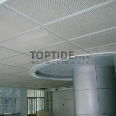 China Square Integrated Lighting Office Decoration Interior Square Integrated Lighting Lay In Metal Ceiling Tiles for sale