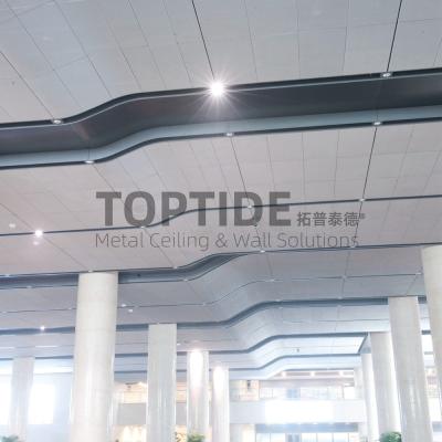 China Industrial Design Metal Mesh Ceiling Integrated Lighting Aluminum Drop Metal Ceiling for sale