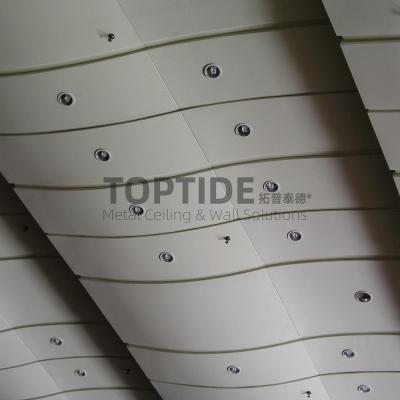 China Natatorium Interior Decorative Panel Curved Wall And Ceiling Covering Suspended Metal for sale