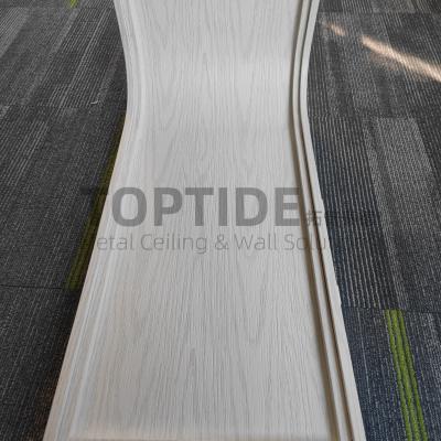 China Solid Panels False Aluminum Metal Ceiling 0.6mm Thick RAL9016 Traffic White for sale