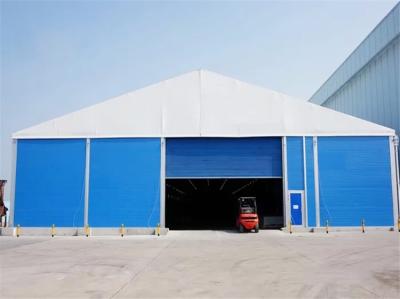 China Portable Aluminum Industrial Storage Tents With Roller Doors for sale