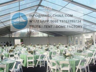 China Anti Rust Surface Outdoor Wedding Tent With Clear Roof for sale