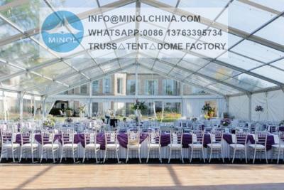 Chine PVC à couche double extérieur de réception de mariage de la tente 120km/Hour à vendre