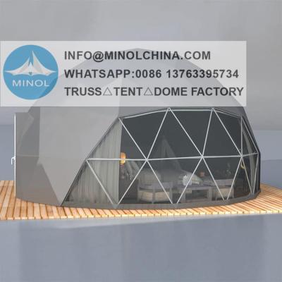 中国 熱い販売の屋外のホテルのテントのための測地線ドームのテントを鉄骨構造 販売のため