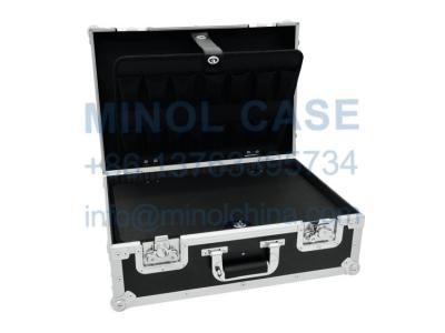 China Aluminum Tool ABS Panel Universal Rolling Flight Case With Trolley for sale