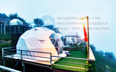 中国 測地線透明なポリ塩化ビニールの防水ドームのテントGlampingが付いている冬のドーム 販売のため