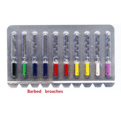 China 25mm Dental Barbed Broach File High Precision For Root Canal Cleaning for sale