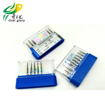 China Oral Glory Dental Diamond Burs 10pcs/Set For High Speed Hand Piece for sale