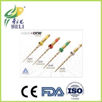 China Niti Memory Alloy Endo Rotary Files Engine Use Wave One Gold Files dental instrument for sale