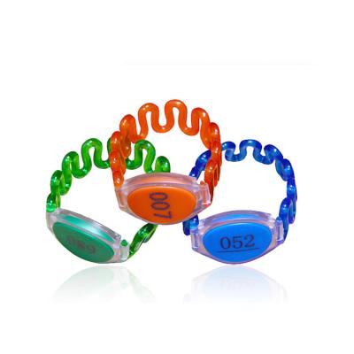 China Abs RFID Wristband Tag 125KHZ Chips With 100000 Times Programming Cycles for sale