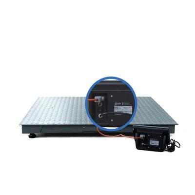 China Blue Floor Weighing Scales 1 Ton Commercial Rechargeable 6V/4AH Battery for sale
