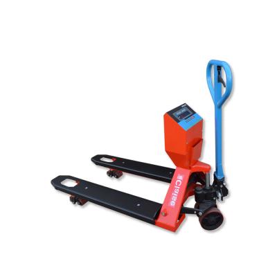 China Heavy Duty 3 Ton Pallet Jack Scales LED Display Fork Width 550/680 Mm Durable for sale
