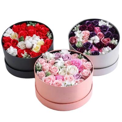 China Embalaje de tubos de papel personalizados Papel recubierto de caja de flores redonda reciclable en venta