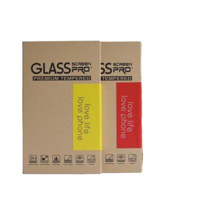 China OEM Tempered Film Kraft Paper Phone Case Packaging Box Reusable for sale