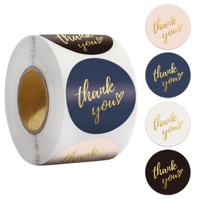 China Small Business Thank You Stickers Round Adhesive Gloss Matte Vinyl for sale