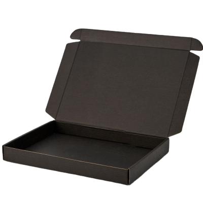 China Factory customized wholesale design corrugated packaging shipping black mailer box with logo for sale