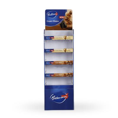 China Karton-Pop-up-Display-Stände 4 Schichten kleine Karton-Displays Kekse Schokolade Karton-Boden-Display-Räcker zu verkaufen
