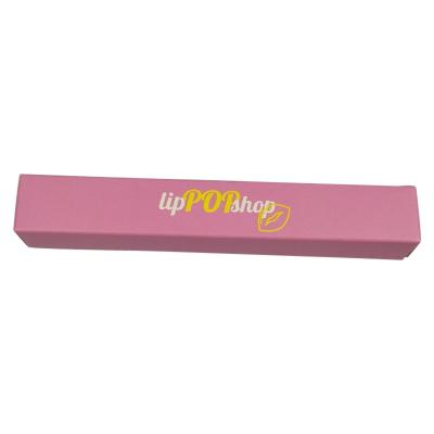 China Custom logo print cardboard paper auto lock cosmetic makeup packaging lipstick lip gloss lipgloss box for sale