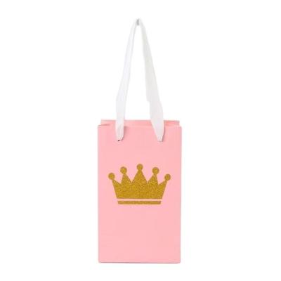 China CMYK 4 colores Bolsas de papel impresas a medida Bolsas de papel de joyería rosa en venta