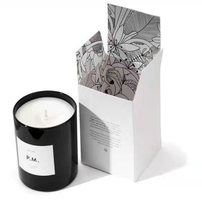China Candle Jar And Fancy Packaging Box Custom Logo Recycled Fold Paper Materials for sale