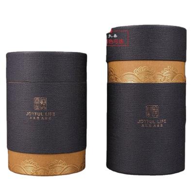China Caja redonda de tubos de papel Kraft, caja de cilindros de cartón con barnizado con revestimiento UV en venta