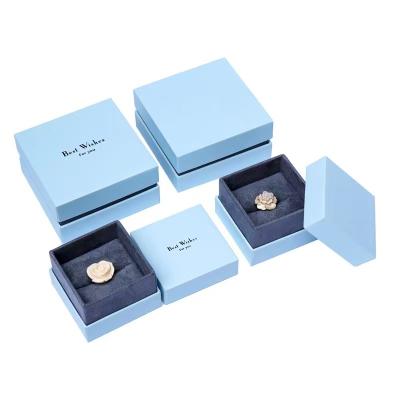 China Paquete de presentación elegante rectangular para joyas de cartón collares pulseras anillos de exhibición cajas de embalaje en venta