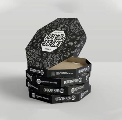 China Custom Takeaway Octangle Pizza Food Packaging Box Lead Time 12 Days for Food for sale
