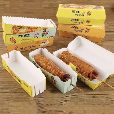 China Eco Friendly Custom Hot Dog Boxes Food Paperboard Folders Box Factory zu verkaufen