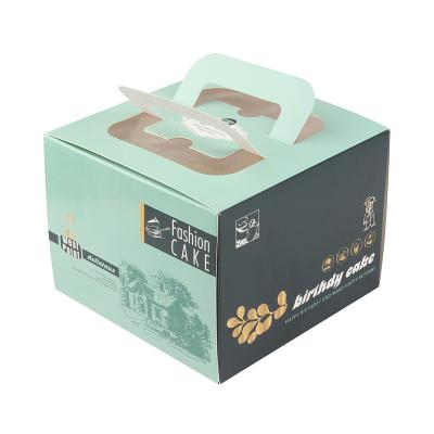 China Eco Friendly Paperboard Food Container Paper Box With Handle Folders for Mini Cake Boxes Supply en venta