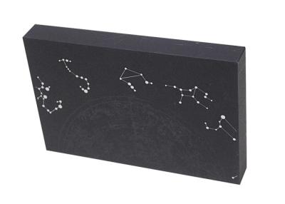 China Caja de empaquetado rígida negra, cajas puestas rígidas con la capa ULTRAVIOLETA en venta