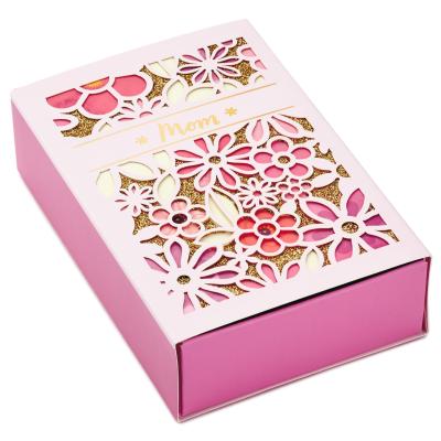 Китай Коробка бумаги картона флористического небольшого скольжения открытая на День матери продается