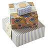 China Caixas de empacotamento de gravação da dobradura floral de 3 blocos com faixas à venda