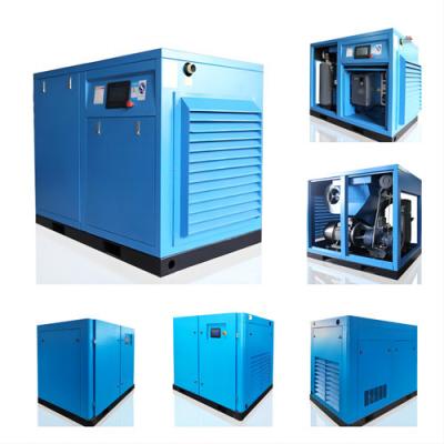 China 75HP Electric Screw Type Air Compressor Oil Lubricated Energy Efficient 10bar 13bar for sale