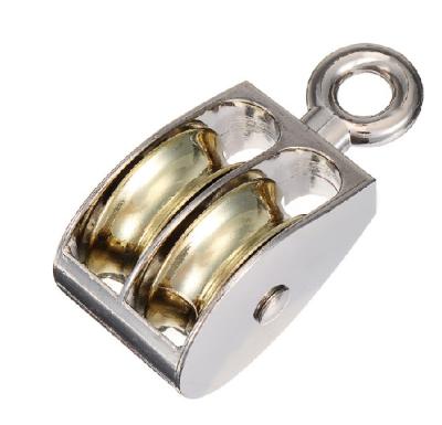 China Nickel Plated Die Cast Pulley Fixed Sheave Single Pulley Zinc Diecast Pulley for DIY home development for sale
