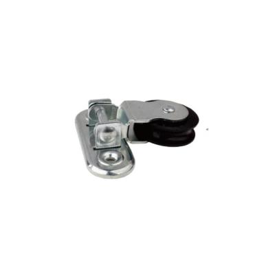 China 180° Rotation pulley Galvanized Hinge Pulley With Nylon Wheel Wall Mount Pulley for sale