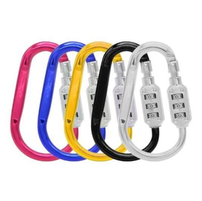 China Aluminum Alloy Utility Traveling Bag Luggage Security Carabiner Lock Key Chains for sale