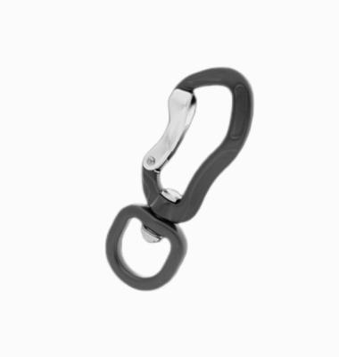 China 4KN Aluminum carabinier 7075 Quick Release Round Swivel Eye Carabiner Aluminum Snap Hook for sale