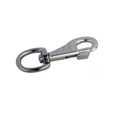 China Zinc Alloy Diecasting Round Swivel Eye Type  Bolt Snap Hook With Cross Grain for sale