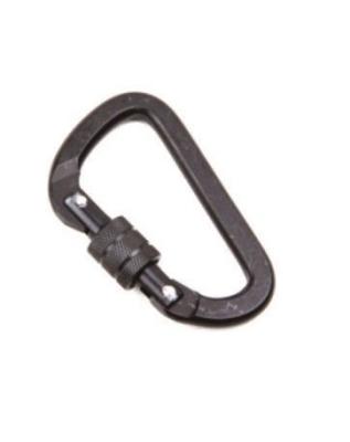 China Outdoor Use or Climbing Use Aluminum Snap Hook Carbine Type With Screw Lock for sale
