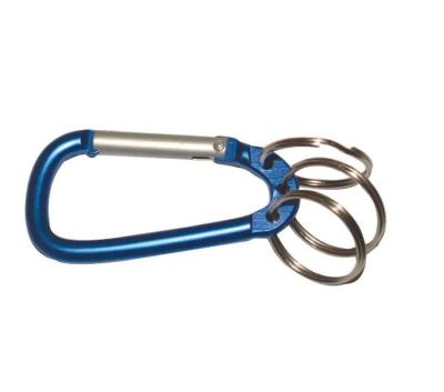China D Shaped Aluminum Carabiner Keychain 3 Keyring Type Backpack Snap Hook Keychain for sale