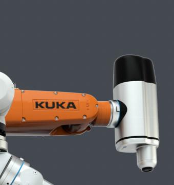China Máquina robótico do travamento de parafuso da chave de fenda do robô do braço usando o motor sem escova elétrico integrado da C.C. à venda