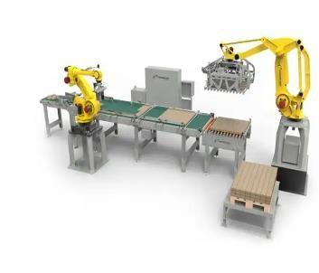 China Kuka escolhe e coloca a linha central Palletizer colaborador automático dos fabricantes 4 do robô à venda