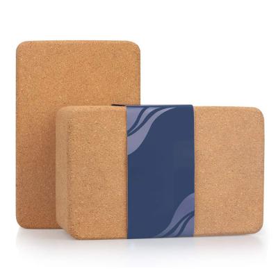 China 750g 3x6x9 Inch Cork Yoga Brick Non Toxic Cork Block Fitness Workout Tools for sale