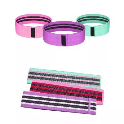 China Polyester Webbing 66*8cm Fabric Glute Resistance Bands Thick Latex Silk for sale
