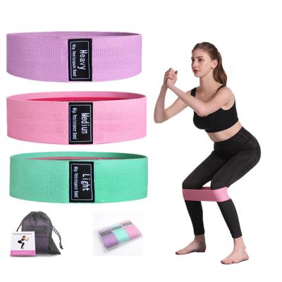 China 38cm 45lbs Workout Fabric Resistance Bands 15 Inch Anti Skid for sale