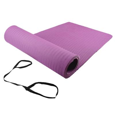 China 183x61cm ZH Tear Resistant Workout Yoga Mat 6mm Thickness Rollable Private Label for sale