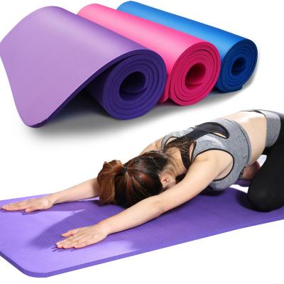 China 3.5mm Thickness Workout Yoga Mat 173cm*61cm NBR Machine Washable Exercise Mat for sale