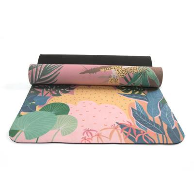 China Biodegradable Width 61cm Natural Tree Rubber Yoga Mat SGS Suede Rubber for sale